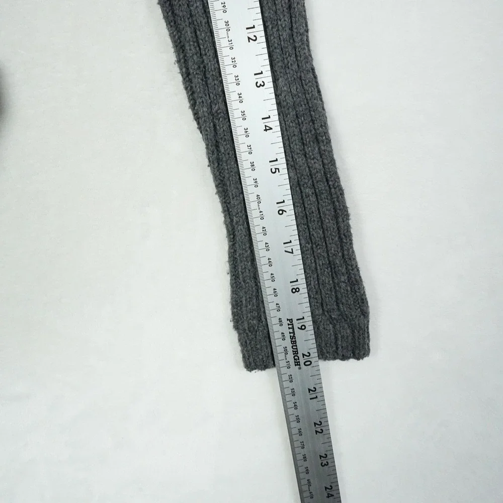 Abercrombie Fitch Men Charcoal Cable Knit Mock‎ Neck Sweater Size Large
